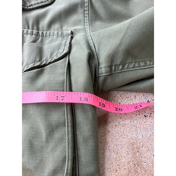 Vintage Military Style Olive Green Jacket With 1-800 Get Lost Patch B4 - Picture 4 of 7